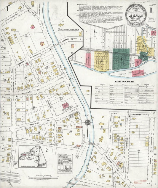 Sanborn Fire Insurance Map from La Salle, Niagara County, New York. (1923) – Historic Sanborn Fire Insurance Map Print
