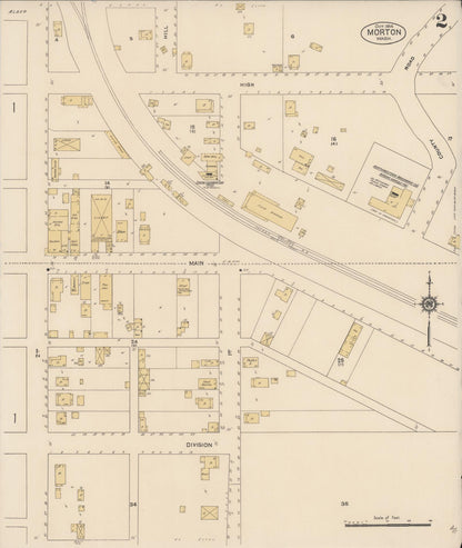Sanborn Fire Insurance Map from Morton, Lewis County, Washington (1914), Sheet #0002 - Complete Map Set gallery image, historic Sanborn map, vintage wall art, Washington Washington