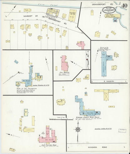 Sanborn Fire Insurance Map from Lockport, Niagara County, New York (1914), Sheet #0040 - Complete Map Set gallery image, historic Sanborn map, vintage wall art, New York New York