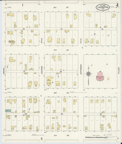 Sanborn Fire Insurance Map from Lexington, Dawson County, Nebraska (1909), Sheet #0004 - Complete Map Set gallery image, historic Sanborn map, vintage wall art, Nebraska Nebraska