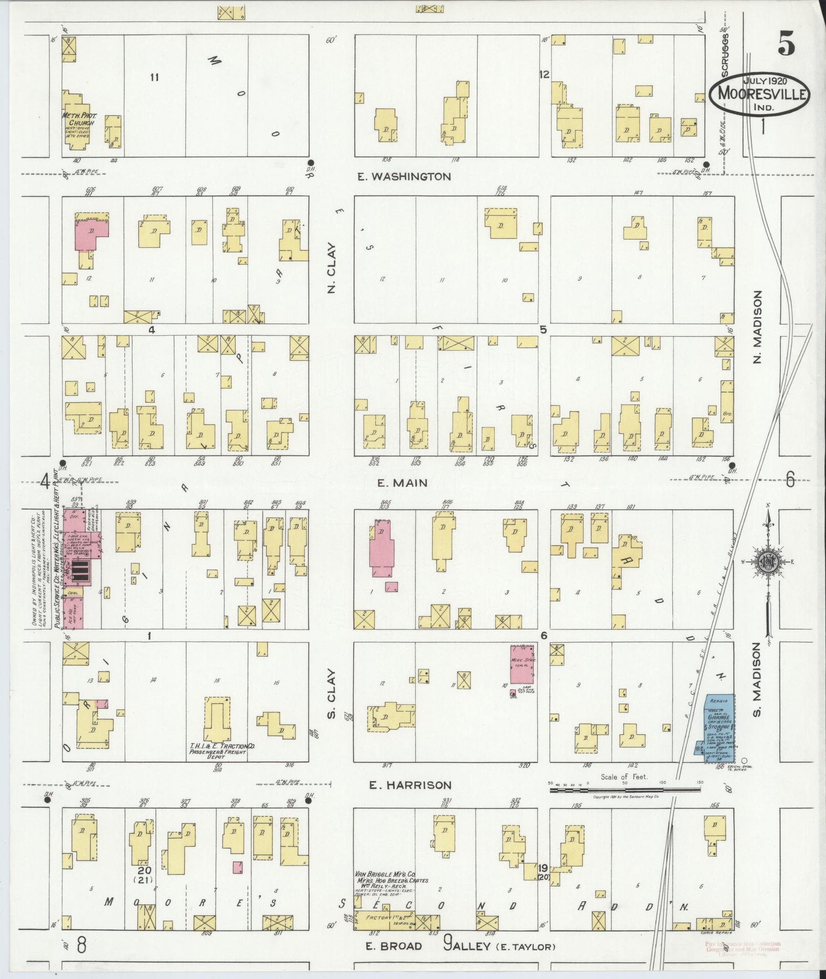 Sanborn Fire Insurance Map from Mooresville, Morgan County, Indiana ...