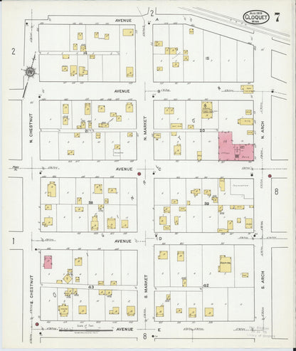 Sanborn Fire Insurance Map from Cloquet, Carlton County, Minnesota (1919), Sheet #0007 - Complete Map Set gallery image, historic Sanborn map, vintage wall art, Minnesota Minnesota