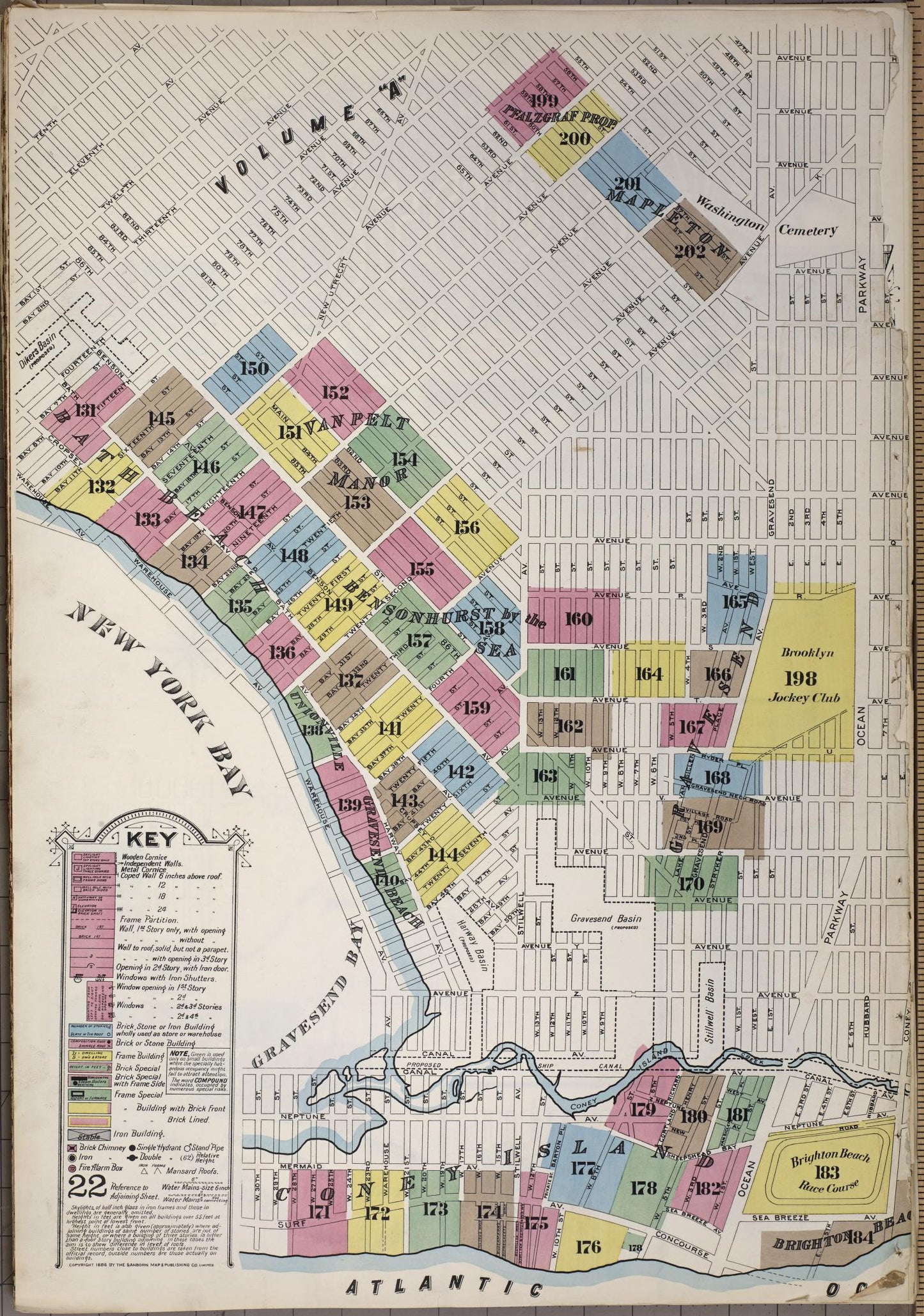 Sanborn Fire Insurance Map from Brooklyn, Kings County, New York. (1895) – Historic Sanborn Fire Insurance Map Print
