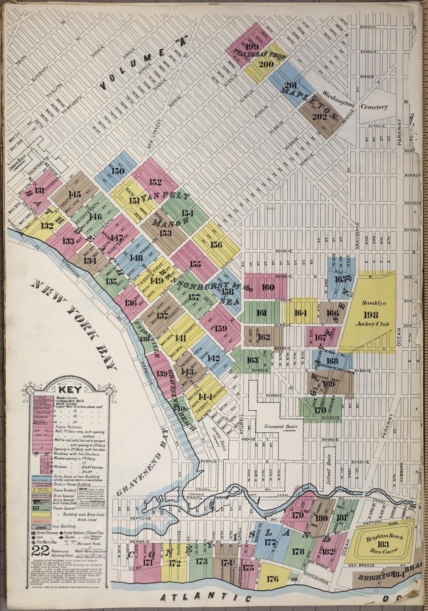 Sanborn Fire Insurance Map from Brooklyn, Kings County, New York. (1895) – Historic Sanborn Fire Insurance Map Print