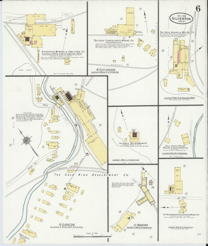 Sanborn Fire Insurance Map from Silverton, San Juan County, Colorado (1910), Sheet #0006 - Complete Map Set gallery image, historic Sanborn map, vintage wall art, Colorado Colorado