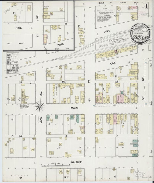 Sanborn Fire Insurance Map from Sleepy Eye, Brown County, Minnesota. (1889) – Map View
