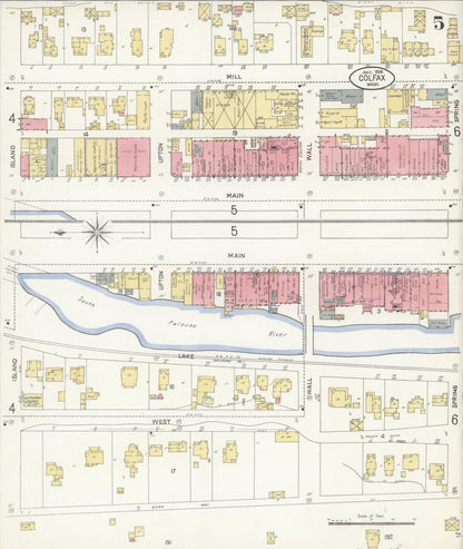 Sanborn Fire Insurance Map from Colfax, Whitman County, Washington (1908), Sheet #0005 - Complete Map Set gallery image, historic Sanborn map, vintage wall art, Washington Washington