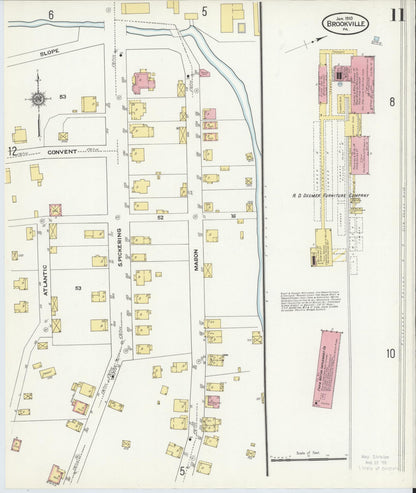 Sanborn Fire Insurance Map from Brookville, Jefferson County, Pennsylvania (1910), Sheet #0011 - Complete Map Set gallery image, historic Sanborn map, vintage wall art, Pennsylvania Pennsylvania