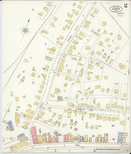 Sanborn Fire Insurance Map from Eureka, Juab County, Utah (1908), Sheet #0002 - Complete Map Set gallery image, historic Sanborn map, vintage wall art, Utah Utah