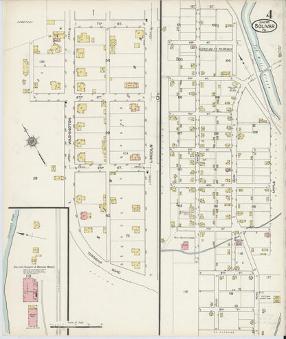 Sanborn Fire Insurance Map from Bolivar, Westmoreland County, Pennsylvania (1915), Sheet #0004 - Complete Map Set gallery image, historic Sanborn map, vintage wall art, Pennsylvania Pennsylvania