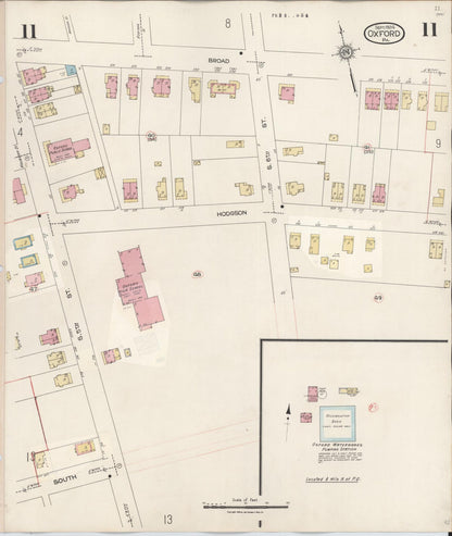 Sanborn Fire Insurance Map from Oxford, Chester County, Pennsylvania (1940), Sheet #0011 - Complete Map Set gallery image, historic Sanborn map, vintage wall art, Pennsylvania Pennsylvania