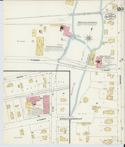 Sanborn Fire Insurance Map from Warren, Trumbull County, Ohio (1902), Sheet #0020 - Complete Map Set gallery image, historic Sanborn map, vintage wall art, Ohio Ohio