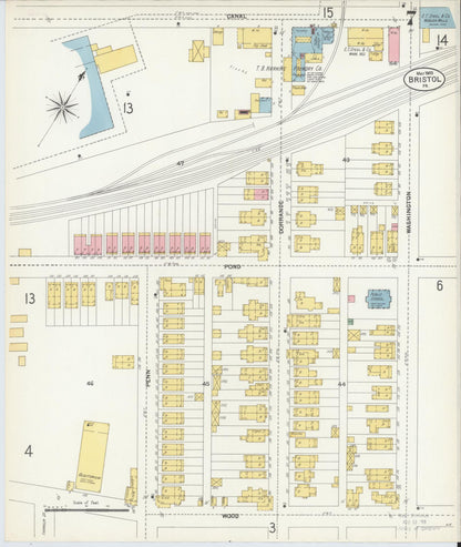 Sanborn Fire Insurance Map from Bristol, Bucks County, Pennsylvania (1903), Sheet #0007 - Complete Map Set gallery image, historic Sanborn map, vintage wall art, Pennsylvania Pennsylvania