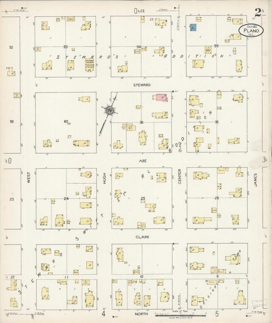 Sanborn Fire Insurance Map from Plano, Kendall County, Illinois (1921), Sheet #0002 - Historic Sanborn Fire Insurance Map Print, vintage old map wall art, antique decor, genealogy gift, Illinois Illinois map