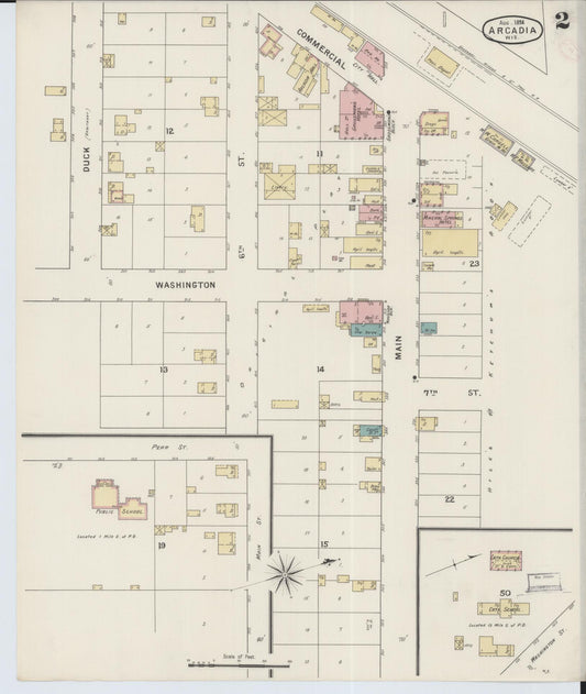 Sanborn Fire Insurance Map from Arcadia, Trempealeau County, Wisconsin (1894), Sheet #0002 - Historic Sanborn Fire Insurance Map Print, vintage old map wall art, antique decor, genealogy gift, Wisconsin Wisconsin map