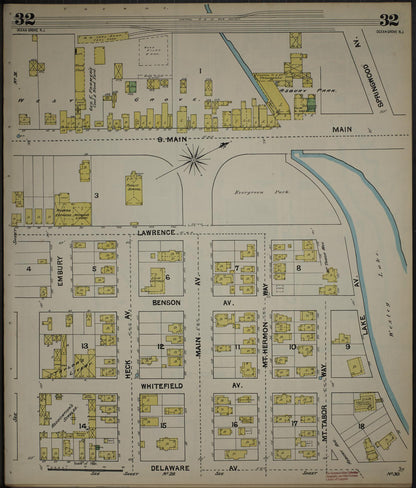 Sanborn Fire Insurance Map from New Jersey Coast, New Jersey Coast, New Jersey (1890), Sheet #0032 - Complete Map Set gallery image, historic Sanborn map, vintage wall art, New Jersey Coast New Jersey