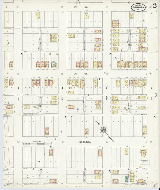 Sanborn Fire Insurance Map from Juniata, Blair County, Pennsylvania (1910), Sheet #0002 - Historic Sanborn Fire Insurance Map Print, vintage old map wall art, antique decor, genealogy gift, Pennsylvania Pennsylvania map