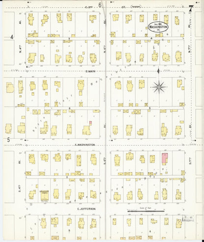 Sanborn Fire Insurance Map from Washington, Washington County, Iowa (1902), Sheet #0007 - Historic Sanborn Fire Insurance Map Print