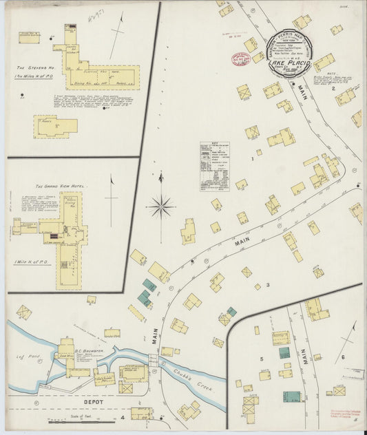 Sanborn Fire Insurance Map from Lake Placid, Essex County, New York. (1895) – Historic Sanborn Fire Insurance Map Print