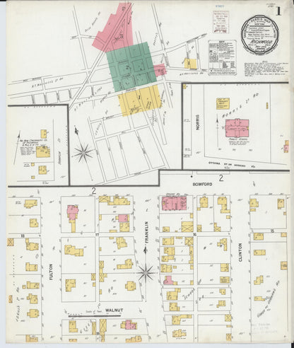 Sanborn Fire Insurance Map from Richwood, Union County, Ohio (1900), Sheet #0001 - Complete Map Set gallery image, historic Sanborn map, vintage wall art, Ohio Ohio