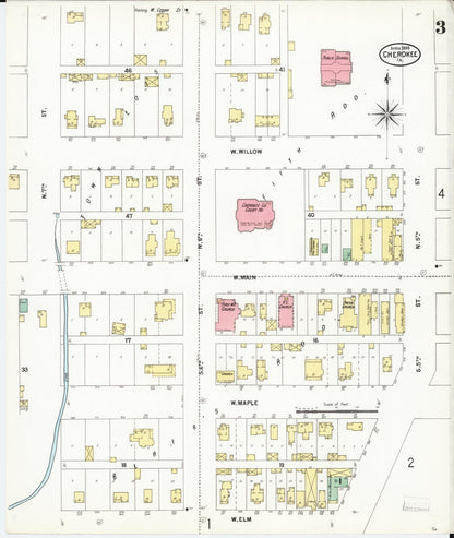 Sanborn Fire Insurance Map from Cherokee, Cherokee County, Iowa (1899), Sheet #0003 - Historic Sanborn Fire Insurance Map Print