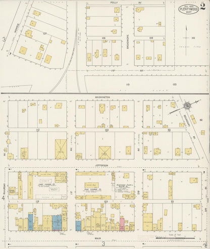 Sanborn Fire Insurance Map from Plentywood, Sheridan County, Montana (1920), Sheet #0002 - Complete Map Set gallery image, historic Sanborn map, vintage wall art, Montana Montana
