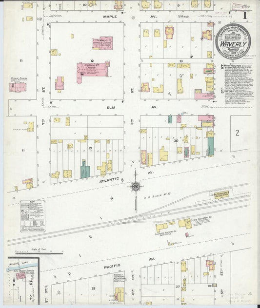 Sanborn Fire Insurance Map from Waverly, Wright County, Minnesota. (1909) – Map View