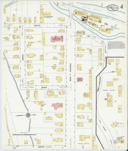 Sanborn Fire Insurance Map from Camillus, Onondaga County, New York (1911), Sheet #0004 - Complete Map Set gallery image, historic Sanborn map, vintage wall art, New York New York