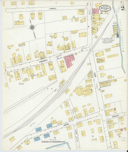 Sanborn Fire Insurance Map from Moosup, Windham County, Connecticut (1911), Sheet #0002 - Complete Map Set gallery image, historic Sanborn map, vintage wall art, Connecticut Connecticut