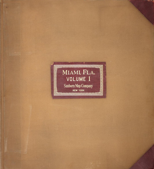 Sanborn Fire Insurance Map from Miami, Dade County, Florida (1950), Sheet #0001 - Historic Sanborn Fire Insurance Map Print, vintage old map wall art, antique decor, genealogy gift, Florida Florida map