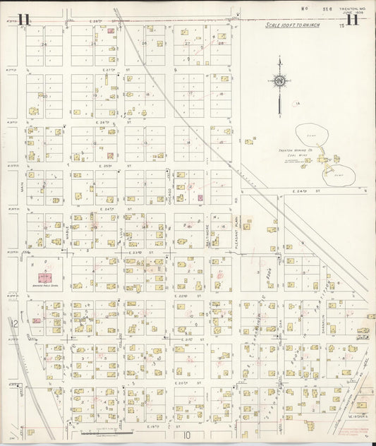 Sanborn Fire Insurance Map from Trenton, Grundy County, Missouri (1948), Sheet #0011 - Historic Sanborn Fire Insurance Map Print, vintage old map wall art, antique decor, genealogy gift, Missouri Missouri map