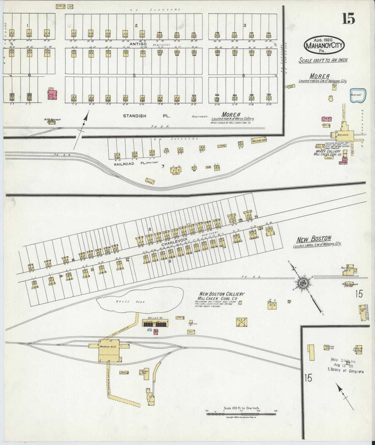 Sanborn Fire Insurance Map from Mahanoy City, Schuylkill County, Pennsylvania (1920), Sheet #0015 - Complete Map Set gallery image, historic Sanborn map, vintage wall art, Pennsylvania Pennsylvania