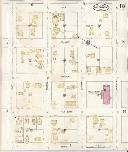 Sanborn Fire Insurance Map from Port Townsend, Jefferson County, Washington (1949), Sheet #0013 - Complete Map Set gallery image, historic Sanborn map, vintage wall art, Washington Washington
