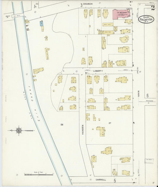 Sanborn Fire Insurance Map from Palmyra, Wayne County, New York (1912), Sheet #0002 - Complete Map Set gallery image, historic Sanborn map, vintage wall art, New York New York