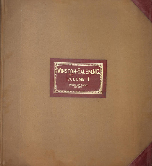 Sanborn Fire Insurance Map from Winston-Salem, Forsyth County, North Carolina (1950), Sheet #0001 - Complete Map Set gallery image, historic Sanborn map, vintage wall art, North Carolina North Carolina