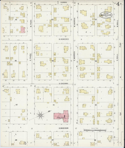Sanborn Fire Insurance Map from Morrison, Whiteside County, Illinois (1897), Sheet #0004 - Complete Map Set gallery image, historic Sanborn map, vintage wall art, Illinois Illinois