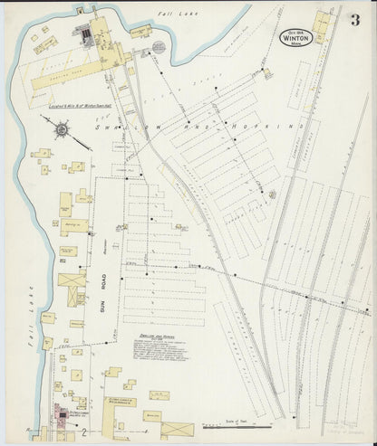 Sanborn Fire Insurance Map from Winton, Saint Louis County, Minnesota (1914), Sheet #0003 - Historic Sanborn Fire Insurance Map Print, vintage old map wall art, antique decor, genealogy gift, Minnesota Minnesota map