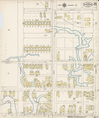 Sanborn Fire Insurance Map from Raymond, Pacific County, Washington (1913), Sheet #0008 - Complete Map Set gallery image, historic Sanborn map, vintage wall art, Washington Washington