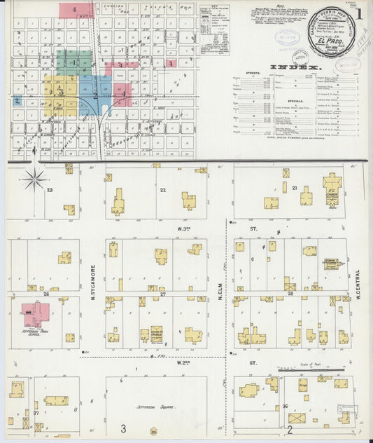 Sanborn Fire Insurance Map from El Paso, Woodford County, Illinois (1898), Sheet #0001 - Historic Sanborn Fire Insurance Map Print, vintage old map wall art, antique decor, genealogy gift, Illinois Illinois map