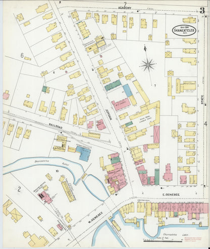 Sanborn Fire Insurance Map from Skaneateles, Onondaga County, New York (1904), Sheet #0003 - Complete Map Set gallery image, historic Sanborn map, vintage wall art, New York New York