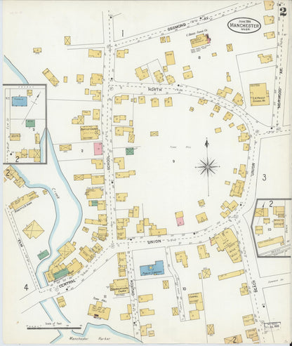 Sanborn Fire Insurance Map from Manchester, Essex County, Massachusetts (1904), Sheet #0002 - Complete Map Set gallery image, historic Sanborn map, vintage wall art, Massachusetts Massachusetts
