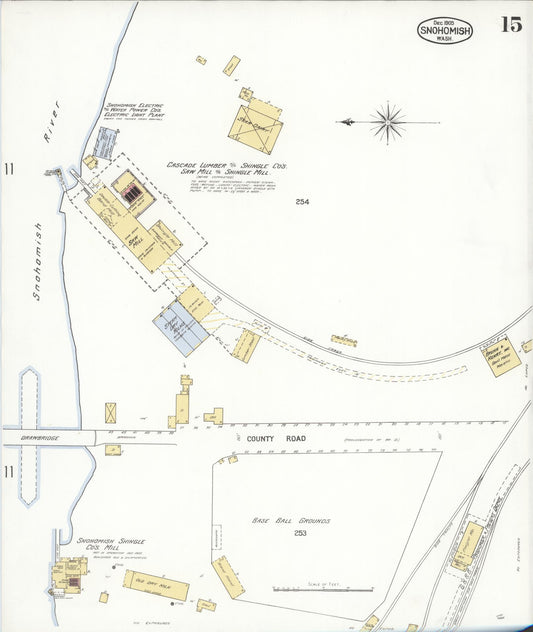 Sanborn Fire Insurance Map from Snohomish, Snohomish County, Washington (1905), Sheet #0015 - Historic Sanborn Fire Insurance Map Print, vintage old map wall art, antique decor, genealogy gift, Washington Washington map