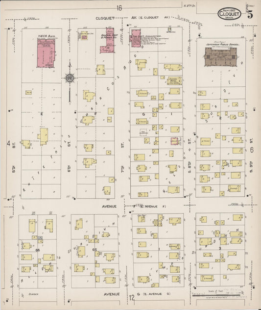 Sanborn Fire Insurance Map from Cloquet, Carlton County, Minnesota (1922), Sheet #0005 - Historic Sanborn Fire Insurance Map Print, vintage old map wall art, antique decor, genealogy gift, Minnesota Minnesota map