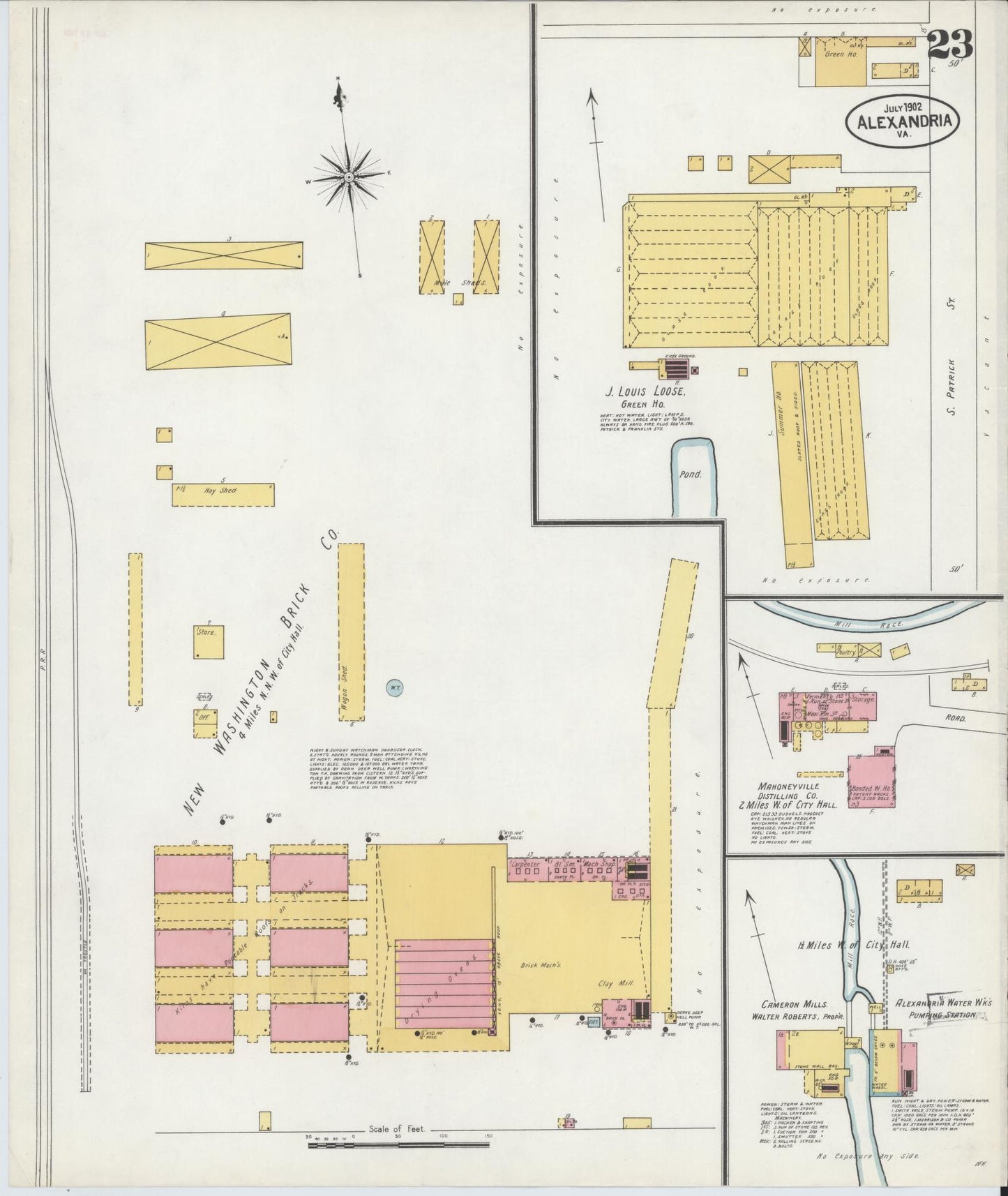 Sanborn Fire Insurance Map from Alexandria, Independent Cities, Virginia (1902), Sheet #0023 - Complete Map Set gallery image, historic Sanborn map, vintage wall art, Virginia Virginia