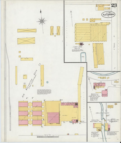 Sanborn Fire Insurance Map from Alexandria, Independent Cities, Virginia (1902), Sheet #0023 - Complete Map Set gallery image, historic Sanborn map, vintage wall art, Virginia Virginia