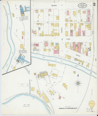 Sanborn Fire Insurance Map from Jordan, Scott County, Minnesota (1904), Sheet #0002 - Complete Map Set gallery image, historic Sanborn map, vintage wall art, Minnesota Minnesota