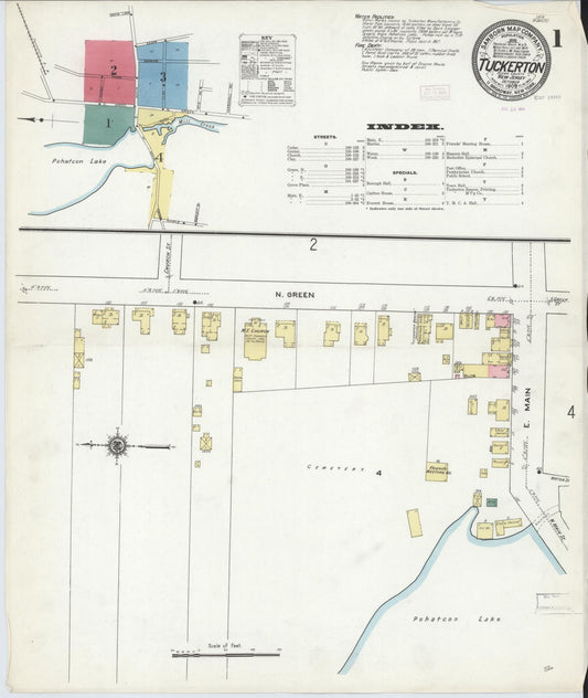 Sanborn Fire Insurance Map from Tuckerton, Ocean County, New Jersey. (1909) – Historic Sanborn Fire Insurance Map Print
