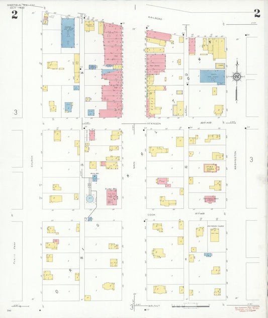 Sanborn Fire Insurance Map from Sheffield, Bureau County, Illinois (1932), Sheet #0002 - Historic Sanborn Fire Insurance Map Print, vintage old map wall art, antique decor, genealogy gift, Illinois Illinois map