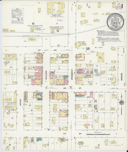 Sanborn Fire Insurance Map from Cokato, Wright County, Minnesota (1909), Sheet #0001 - Historic Sanborn Fire Insurance Map Print, vintage old map wall art, antique decor, genealogy gift, Minnesota Minnesota map