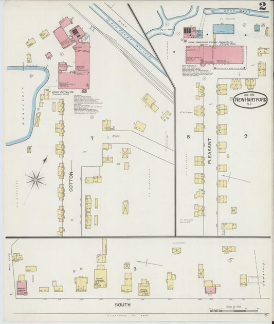 Sanborn Fire Insurance Map from New Hartford, Oneida County, New York (1892), Sheet #0002 - Historic Sanborn Fire Insurance Map Print, vintage old map wall art, antique decor, genealogy gift, New York New York map